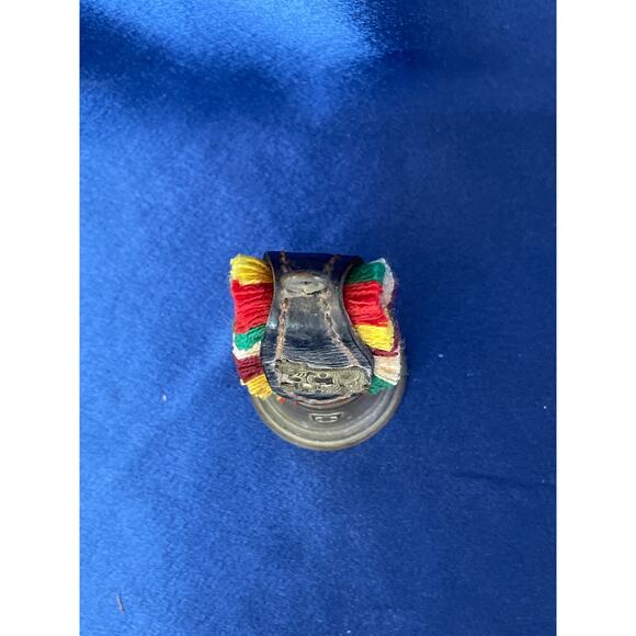 Vintage Small Swiss Glocken Style Brass and Leather Fringed Cow Bell - Picture 5 of 7